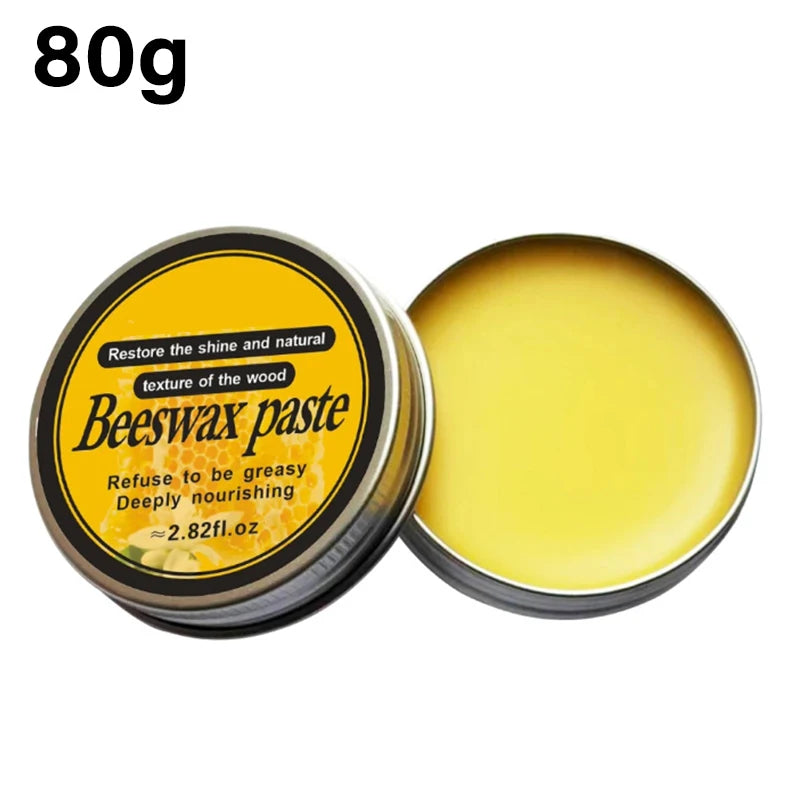 Compact 80g tin of wood conditioning wax, ideal for bamboo and hardwood surfaces.